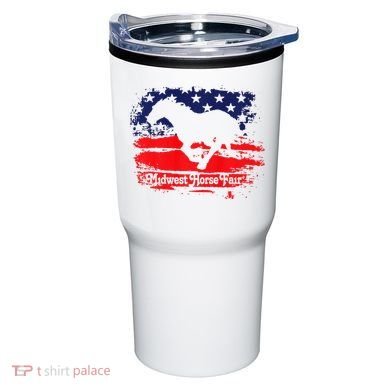 Midwest Horse Fair Redwhiteblue Flag Tumbler