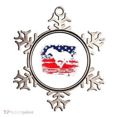 Midwest Horse Fair Redwhiteblue Flag Ornament