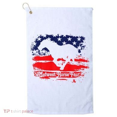 Midwest Horse Fair Redwhiteblue Flag Golf Towel