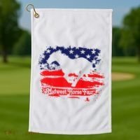 Midwest Horse Fair Redwhiteblue Flag Golf Towel thumb 1