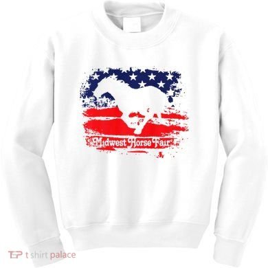 Midwest Horse Fair Redwhiteblue Flag Kids Sweatshirt