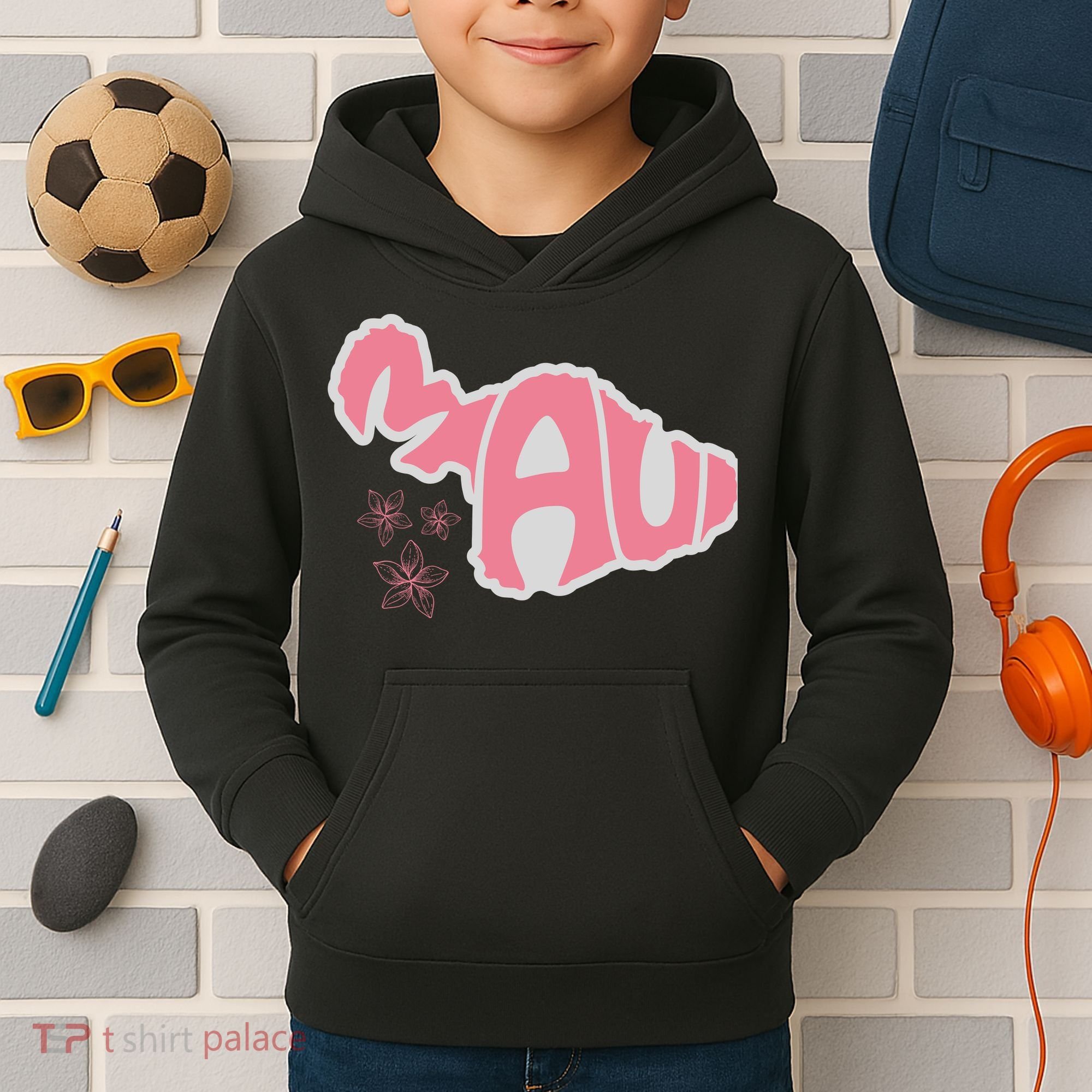 Maui Hawaii Floral Kids Hoodie
