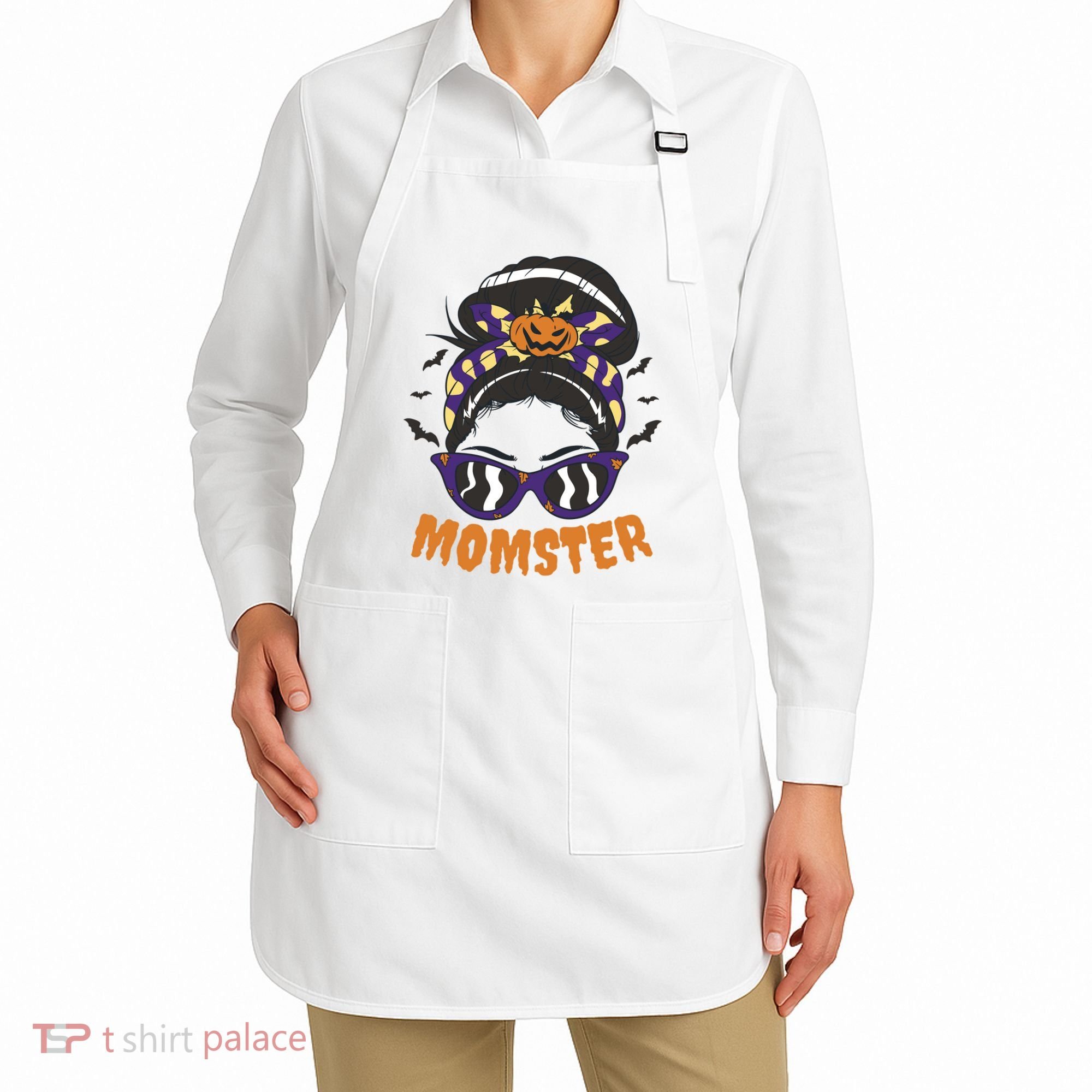 Momster Halloween Gift For Mom Apron