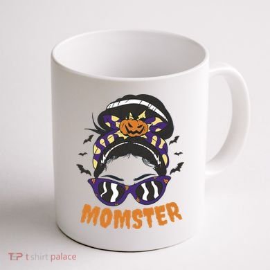 Momster Halloween Gift For Mom Coffee Mug back