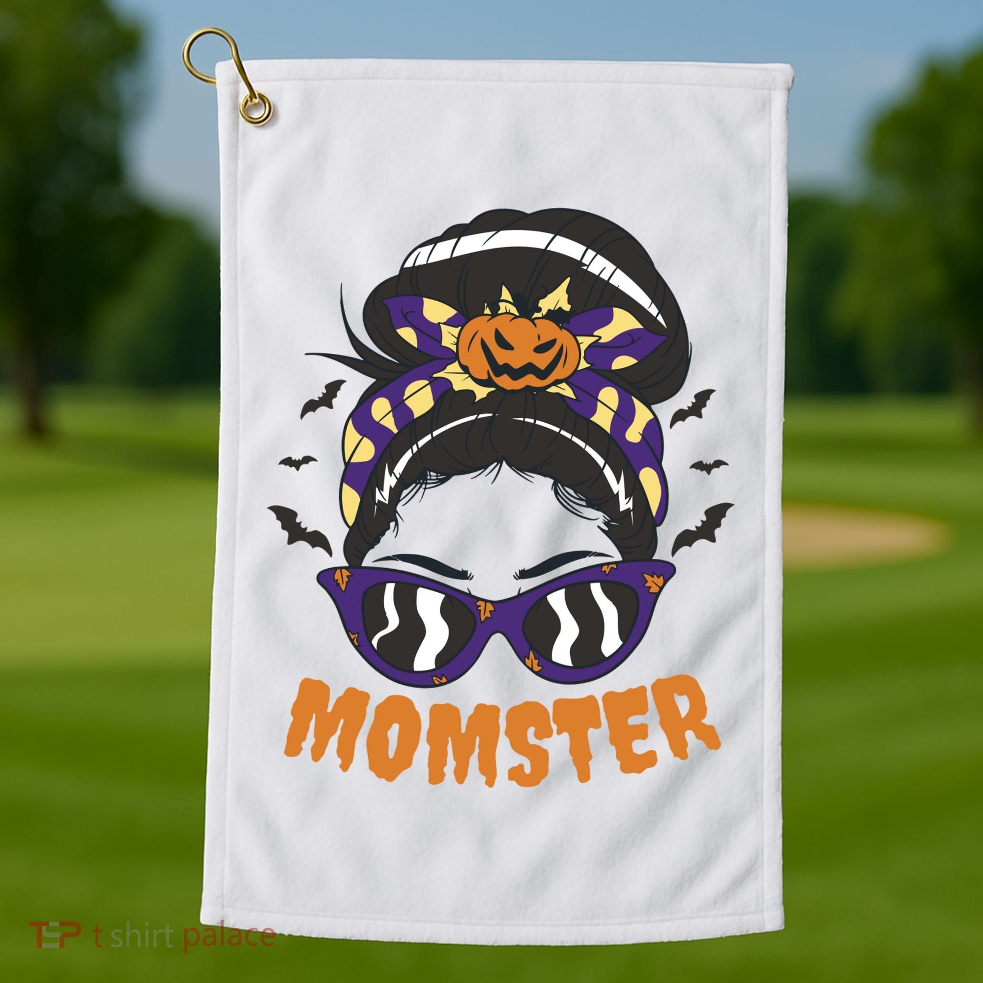 Momster Halloween Gift For Mom Golf Towel