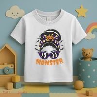 Momster Halloween Gift For Mom Toddler T-Shirt thumb 3