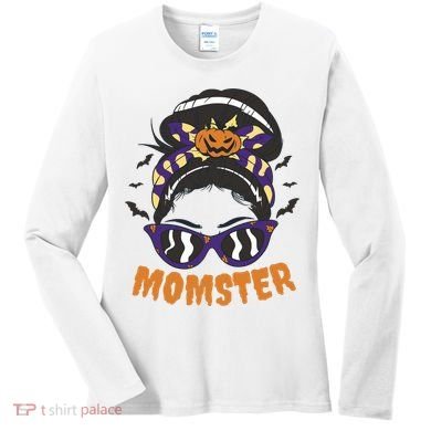 Momster Halloween Gift For Mom Women's Long Sleeve Shirt