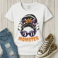 Momster Halloween Gift For Mom Women's T-Shirt thumb 3