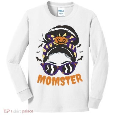 Momster Halloween Gift For Mom Kids Long Sleeve Shirt