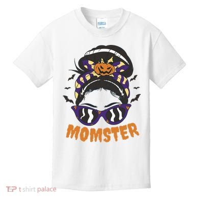 Momster Halloween Gift For Mom Kids T-Shirt