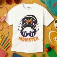 Momster Halloween Gift For Mom Kids T-Shirt thumb 3