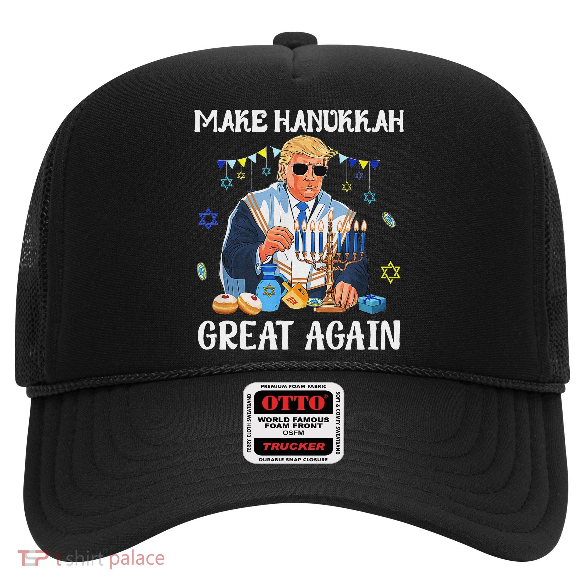 Make Hanukkah Great Again Trump Jewish Ugly Chanukah Sweater Hat