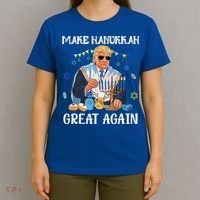 Make Hanukkah Great Again Trump Jewish Ugly Chanukah Sweater T-Shirt thumb 4