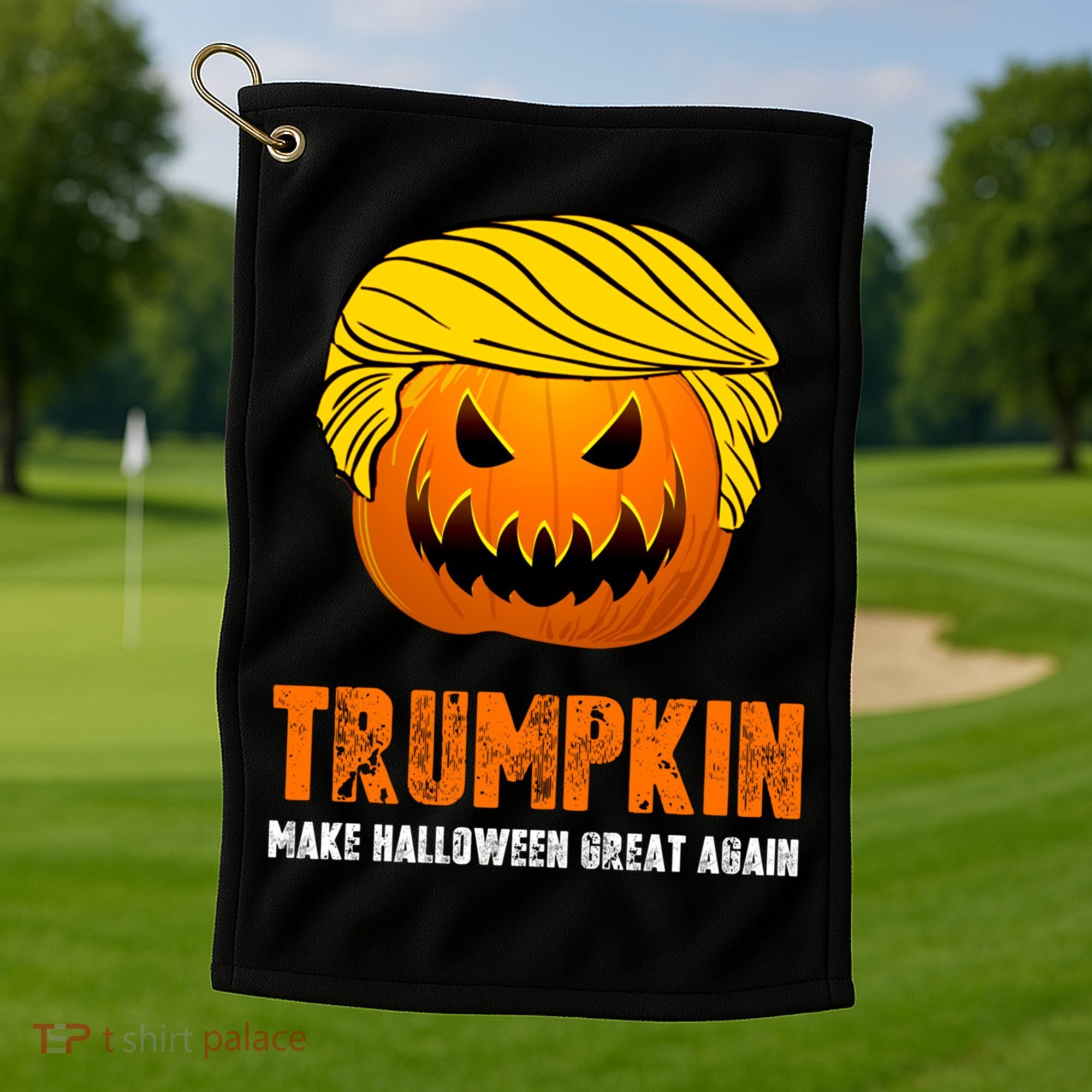 Make Halloween Great Again Trumpkin Cool Gift Golf Towel