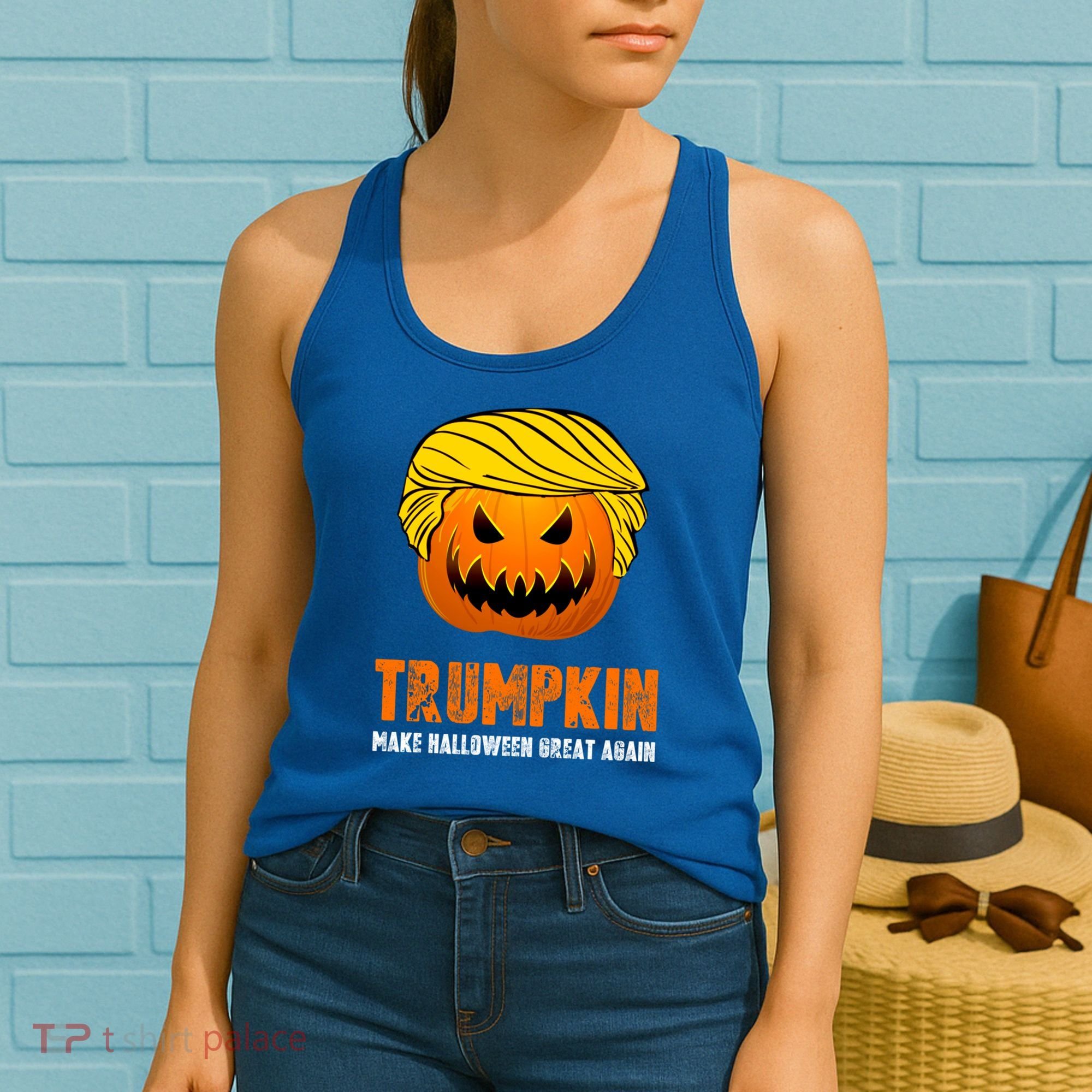 Make Halloween Great Again Trumpkin Cool Gift Women's Tank Top