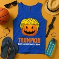 Make Halloween Great Again Trumpkin Cool Gift Tank Top thumb 4