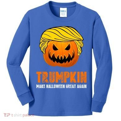 Make Halloween Great Again Trumpkin Cool Gift Kids Long Sleeve Shirt