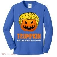 Make Halloween Great Again Trumpkin Cool Gift Kids Long Sleeve Shirt thumb 0