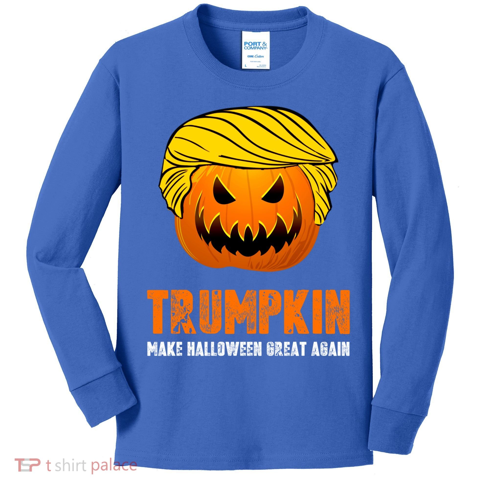 Make Halloween Great Again Trumpkin Cool Gift Kids Long Sleeve Shirt