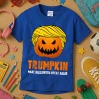 Make Halloween Great Again Trumpkin Cool Gift Kids T-Shirt thumb 3
