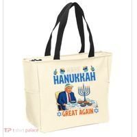 Make Hanukkah Great Again Donald Trump Dinner Jewish Tote Bag thumb 2