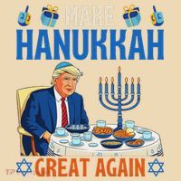 Make Hanukkah Great Again Donald Trump Dinner Jewish Tote Bag thumb 4