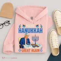 Make Hanukkah Great Again Donald Trump Dinner Jewish Hoodie thumb 4