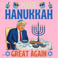 Make Hanukkah Great Again Donald Trump Dinner Jewish Long Sleeve Shirt thumb 2