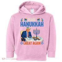 Make Hanukkah Great Again Donald Trump Dinner Jewish Toddler Hoodie thumb 0