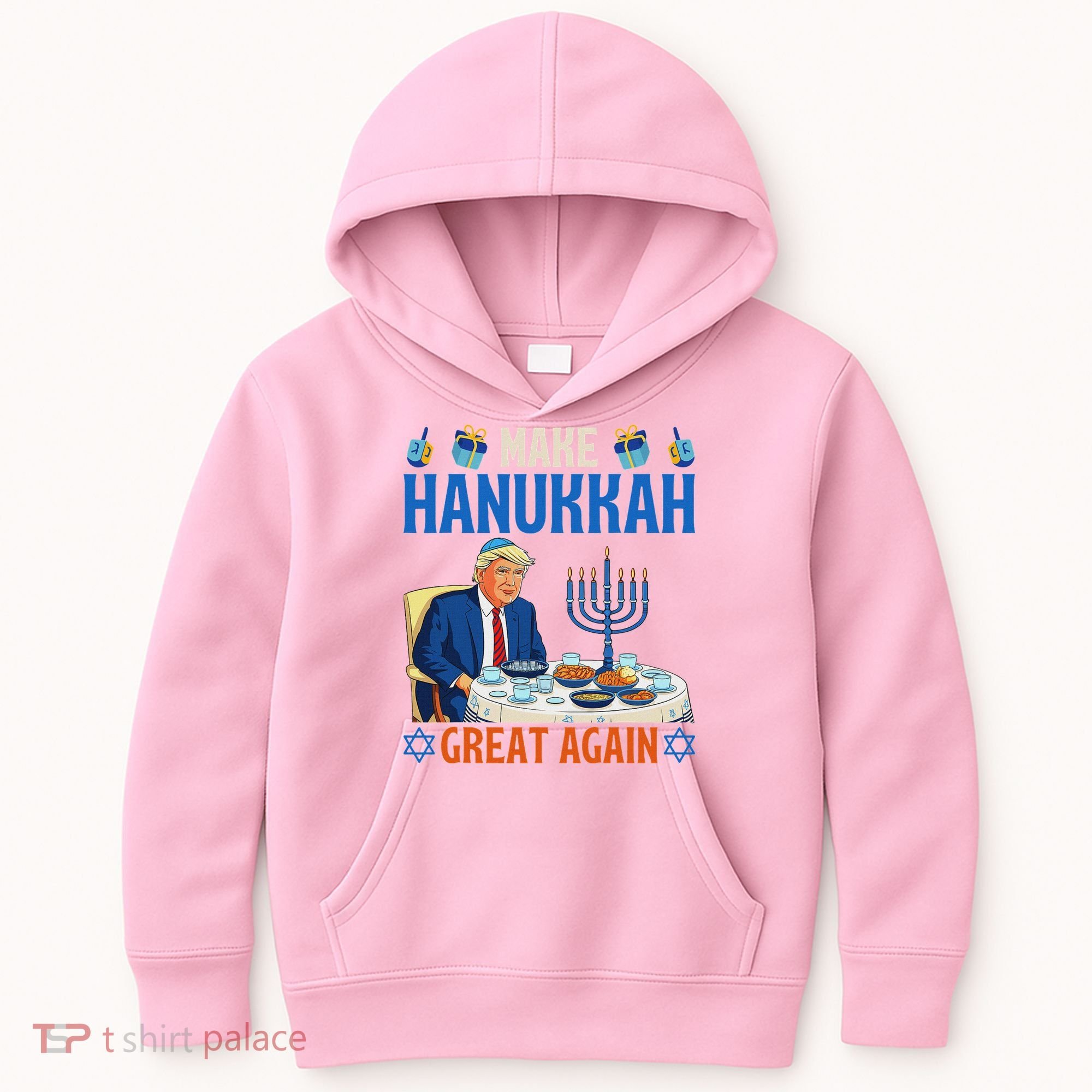 Make Hanukkah Great Again Donald Trump Dinner Jewish Kids Hoodie