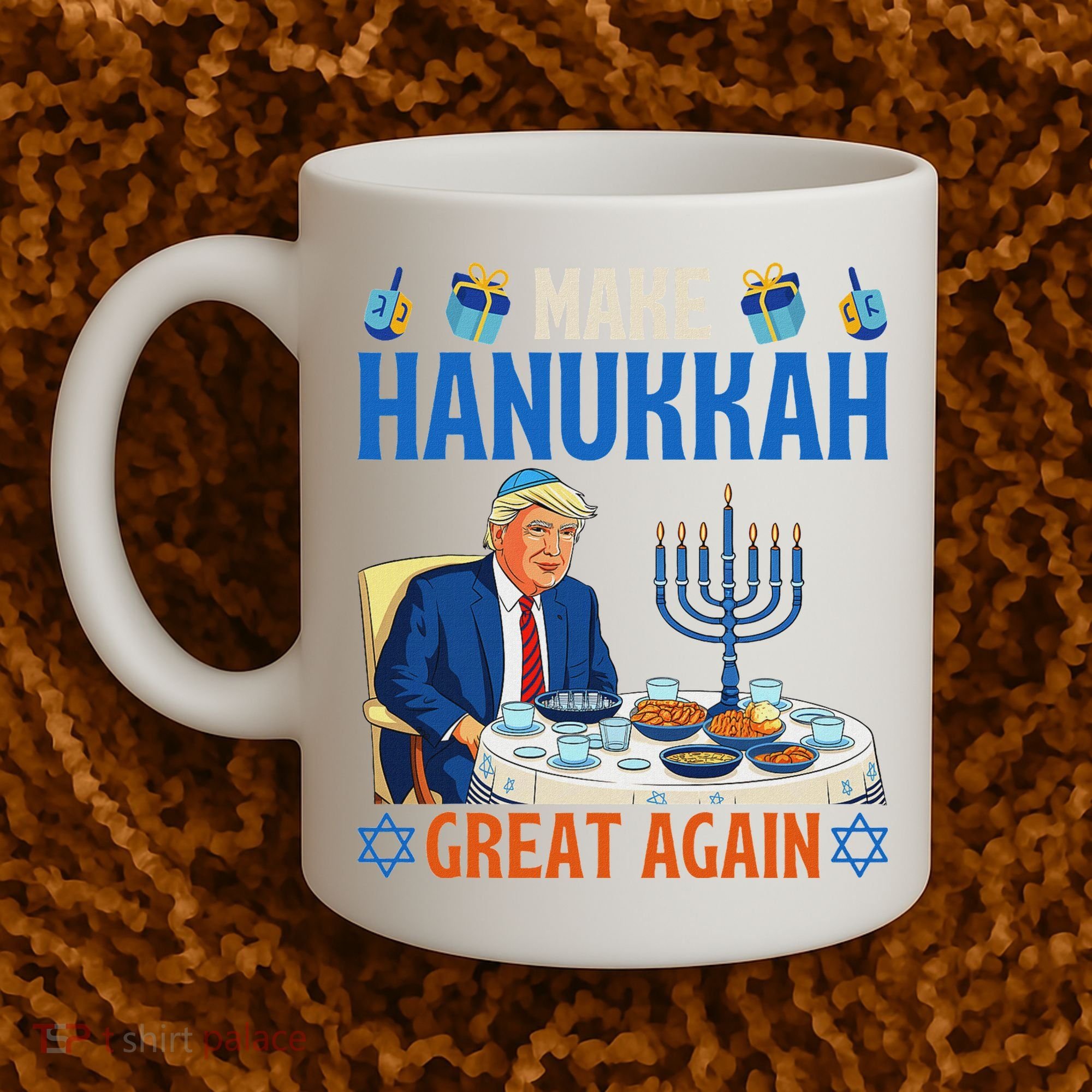 Make Hanukkah Great Again Donald Trump Dinner Jewish Coffee Mug