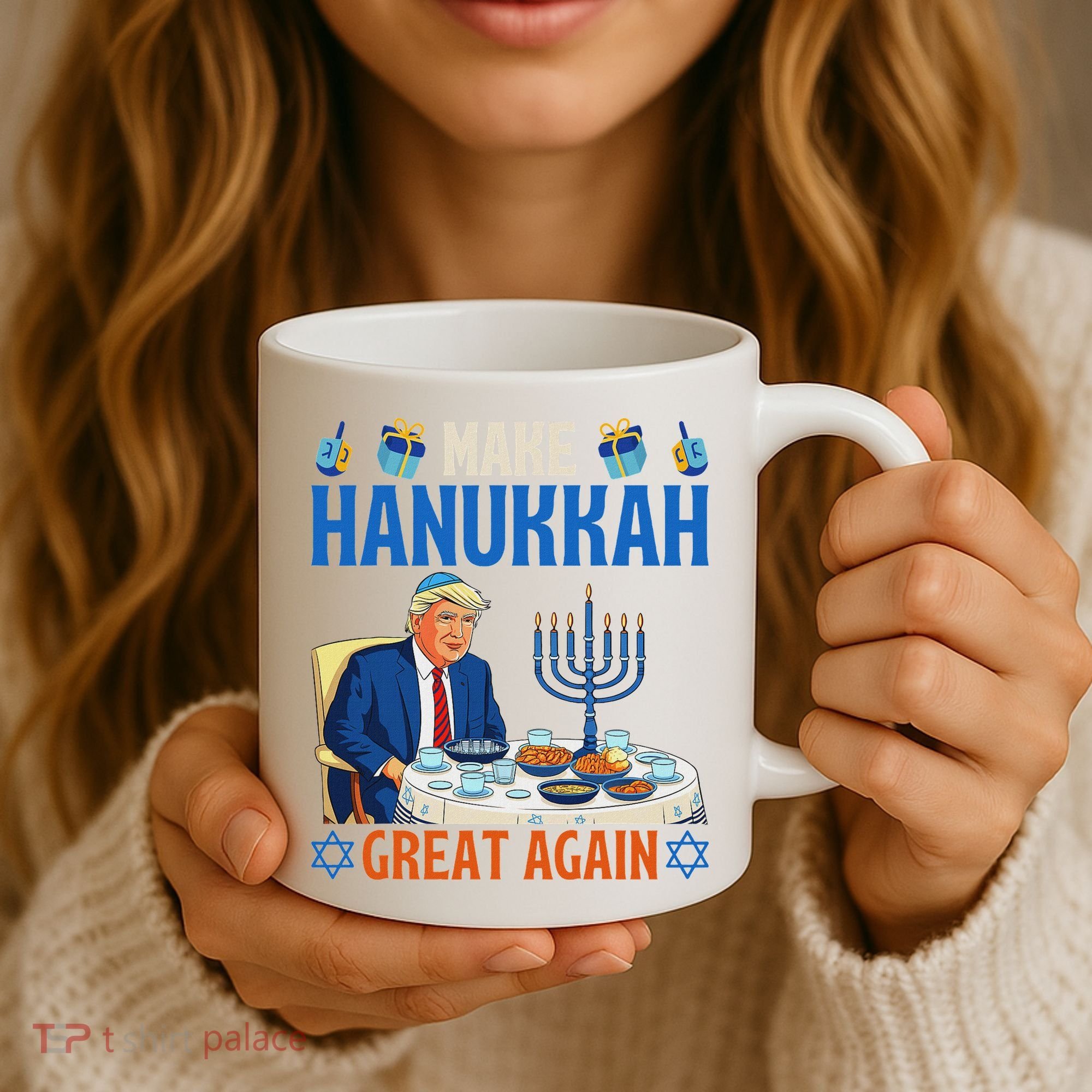 Make Hanukkah Great Again Donald Trump Dinner Jewish Coffee Mug