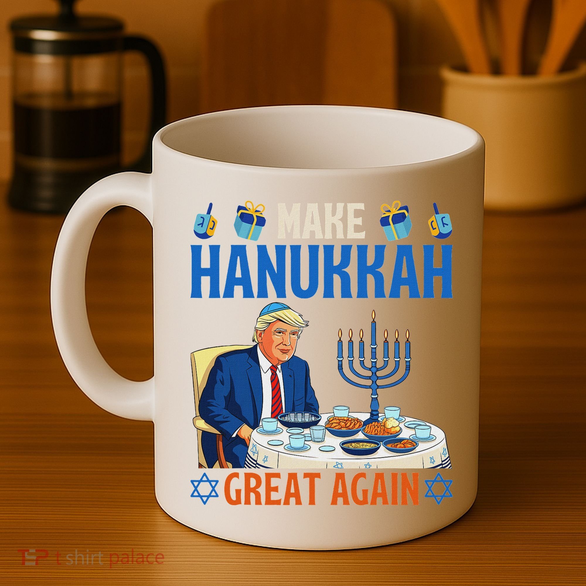 Make Hanukkah Great Again Donald Trump Dinner Jewish Coffee Mug