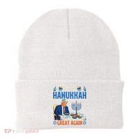 Make Hanukkah Great Again Donald Trump Dinner Jewish Beanie thumb 0