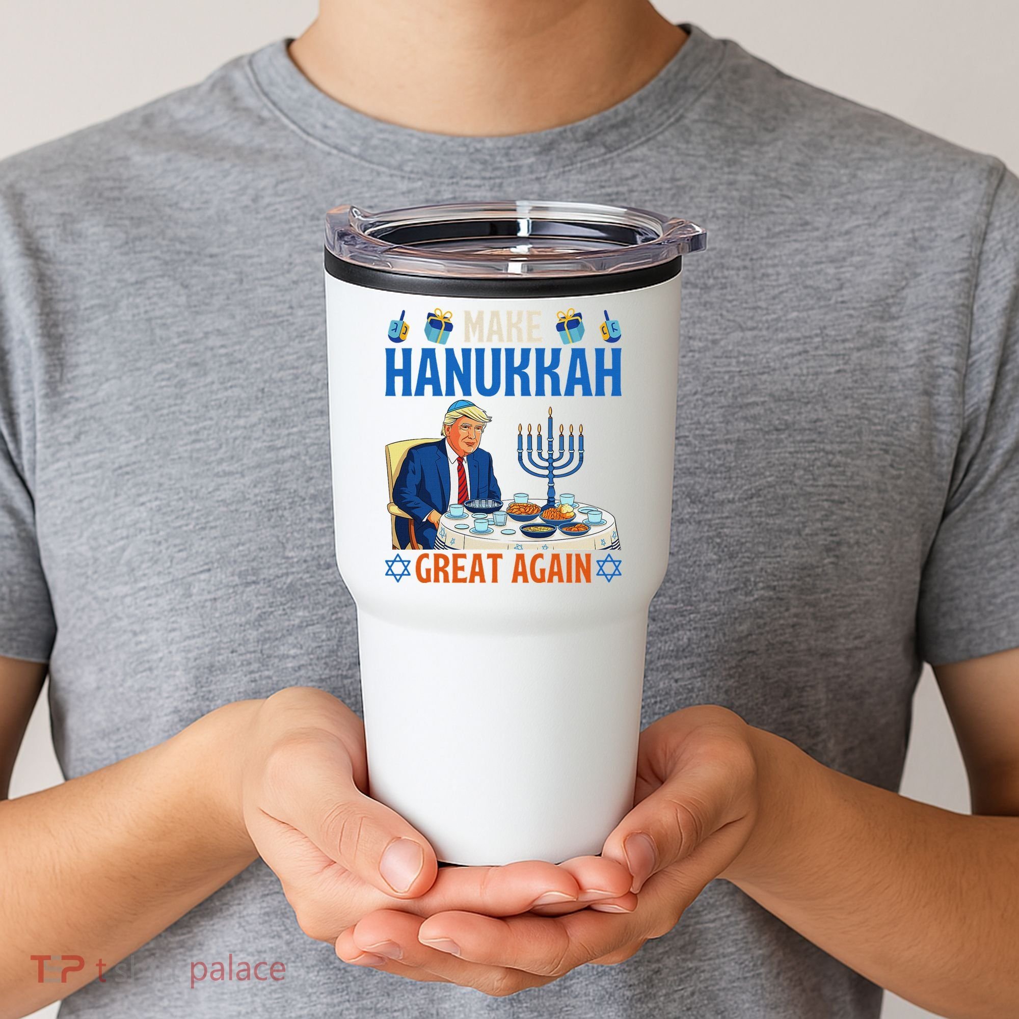 Make Hanukkah Great Again Donald Trump Dinner Jewish Tumbler