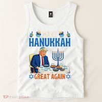 Make Hanukkah Great Again Donald Trump Dinner Jewish Tank Top thumb 2