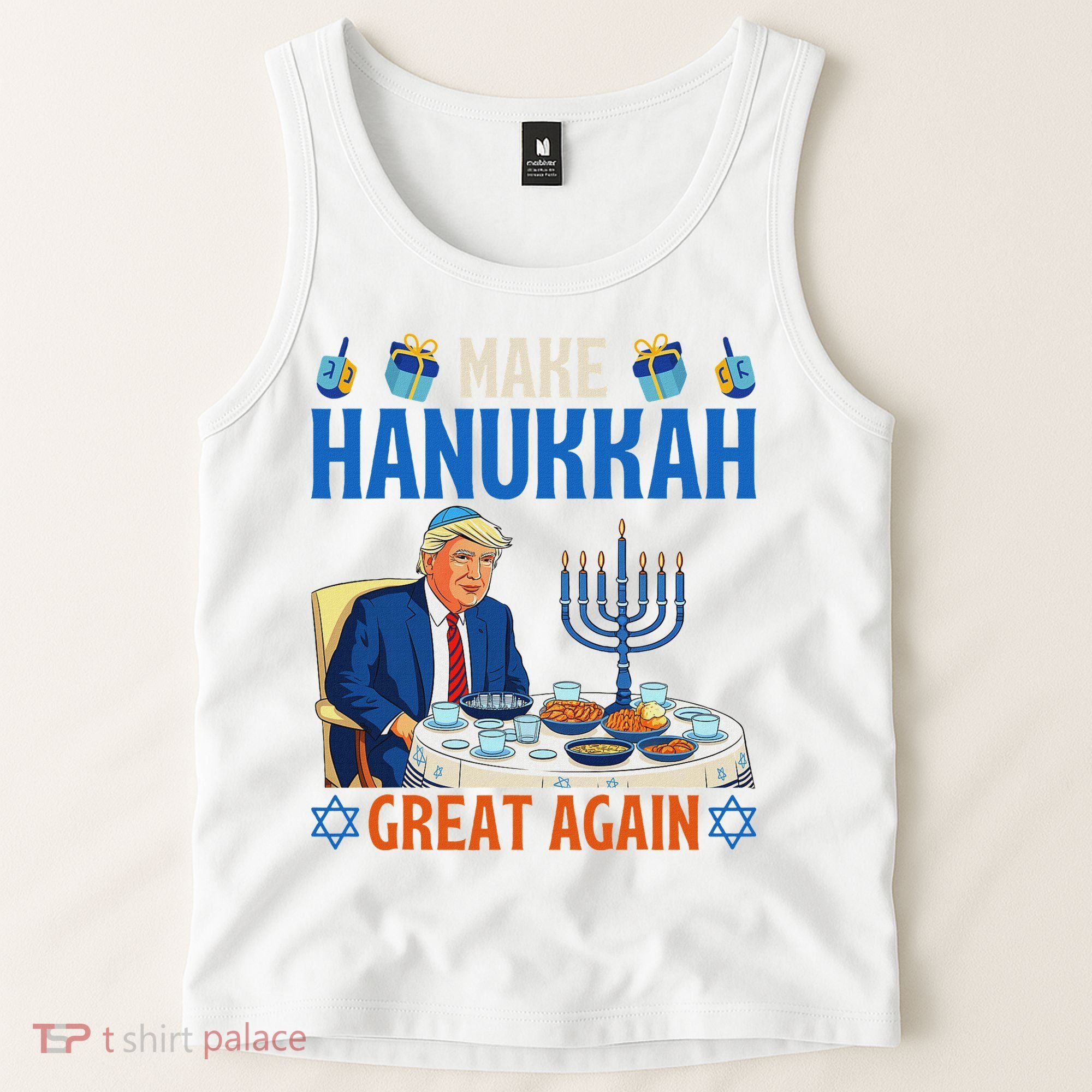 Make Hanukkah Great Again Donald Trump Dinner Jewish Tank Top