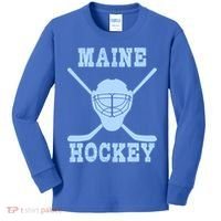 Maine Hockey Gift Kids Long Sleeve Shirt thumb 0