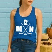 Mn Hockey Gift The State Of Ice Hockey Gift Women's Tank Top thumb 2