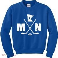 Mn Hockey Gift The State Of Ice Hockey Gift Kids Sweatshirt thumb 0