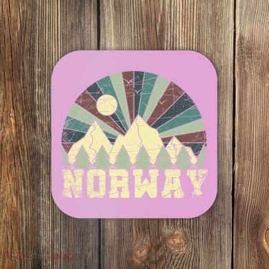 Mountians Hiking Gift Norway Gift Coaster