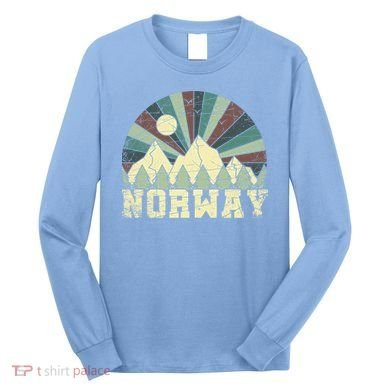 Mountians Hiking Gift Norway Gift Long Sleeve Shirt
