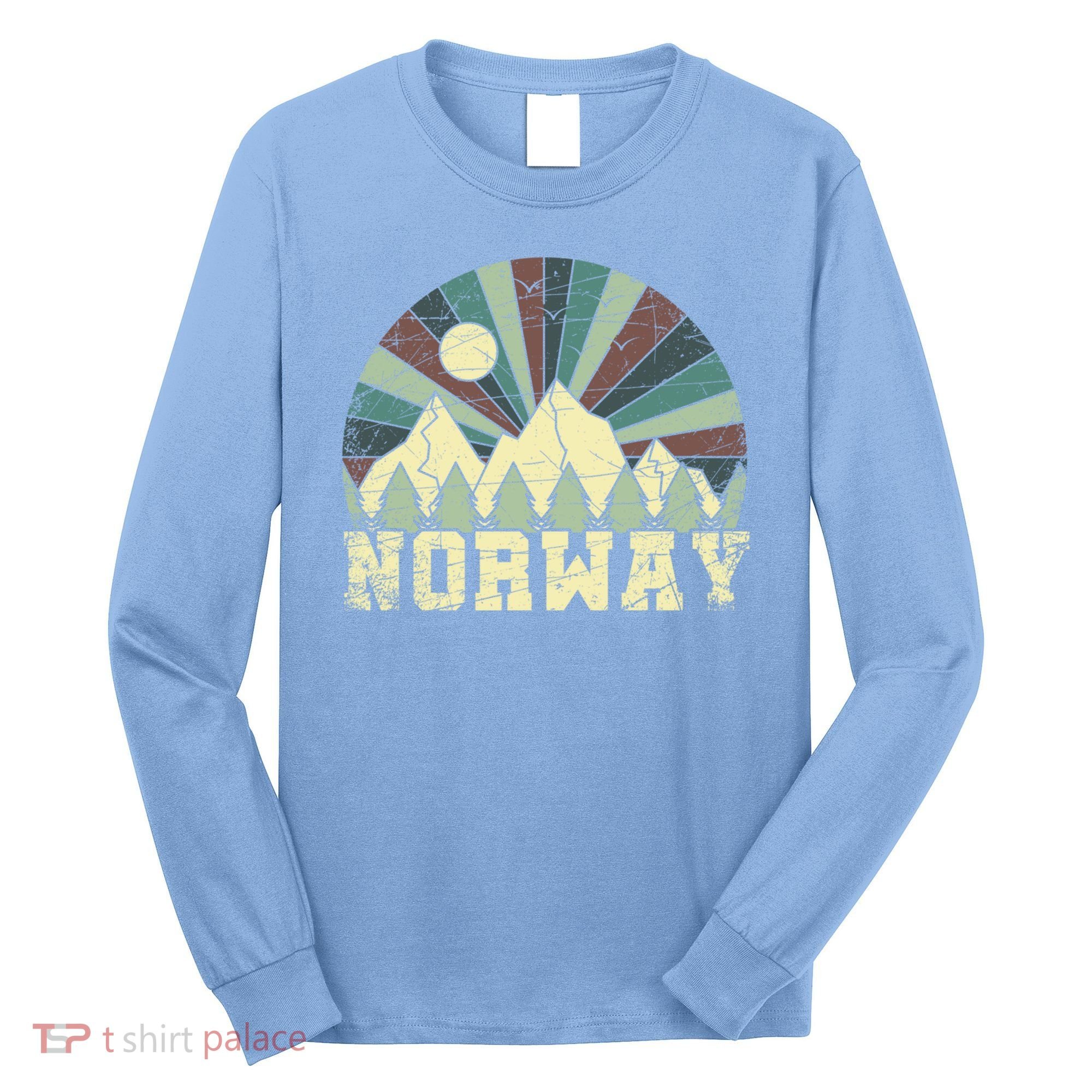 Mountians Hiking Gift Norway Gift Long Sleeve Shirt