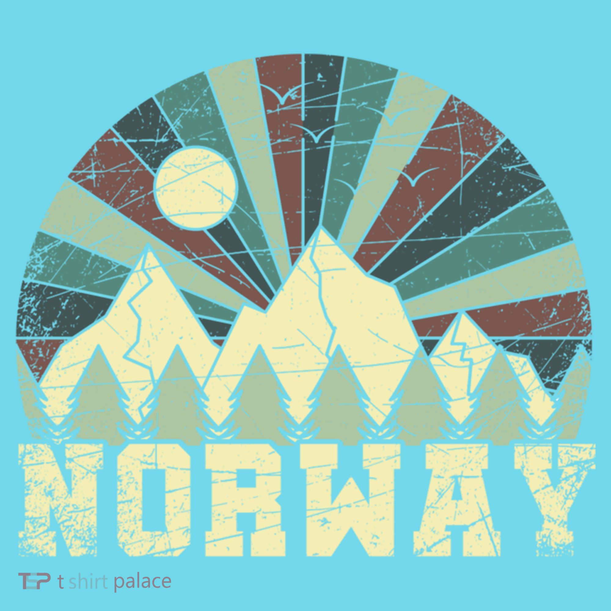 Mountians Hiking Gift Norway Gift Button
