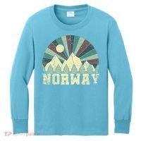 Mountians Hiking Gift Norway Gift Kids Long Sleeve Shirt thumb 0