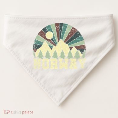 Mountians Hiking Gift Norway Gift USA-Made Doggie Bandana