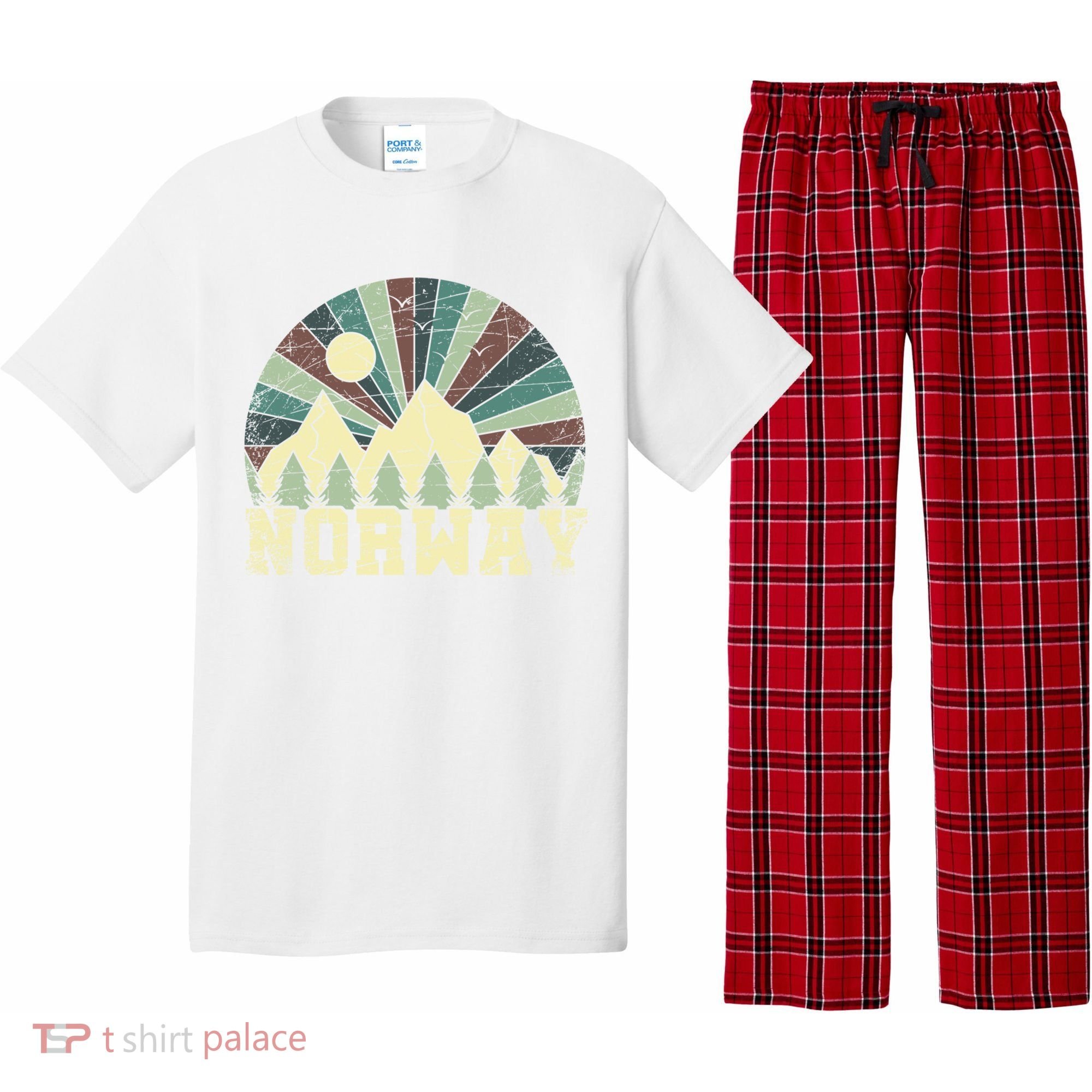 Mountians Hiking Gift Norway Gift Pajama Set