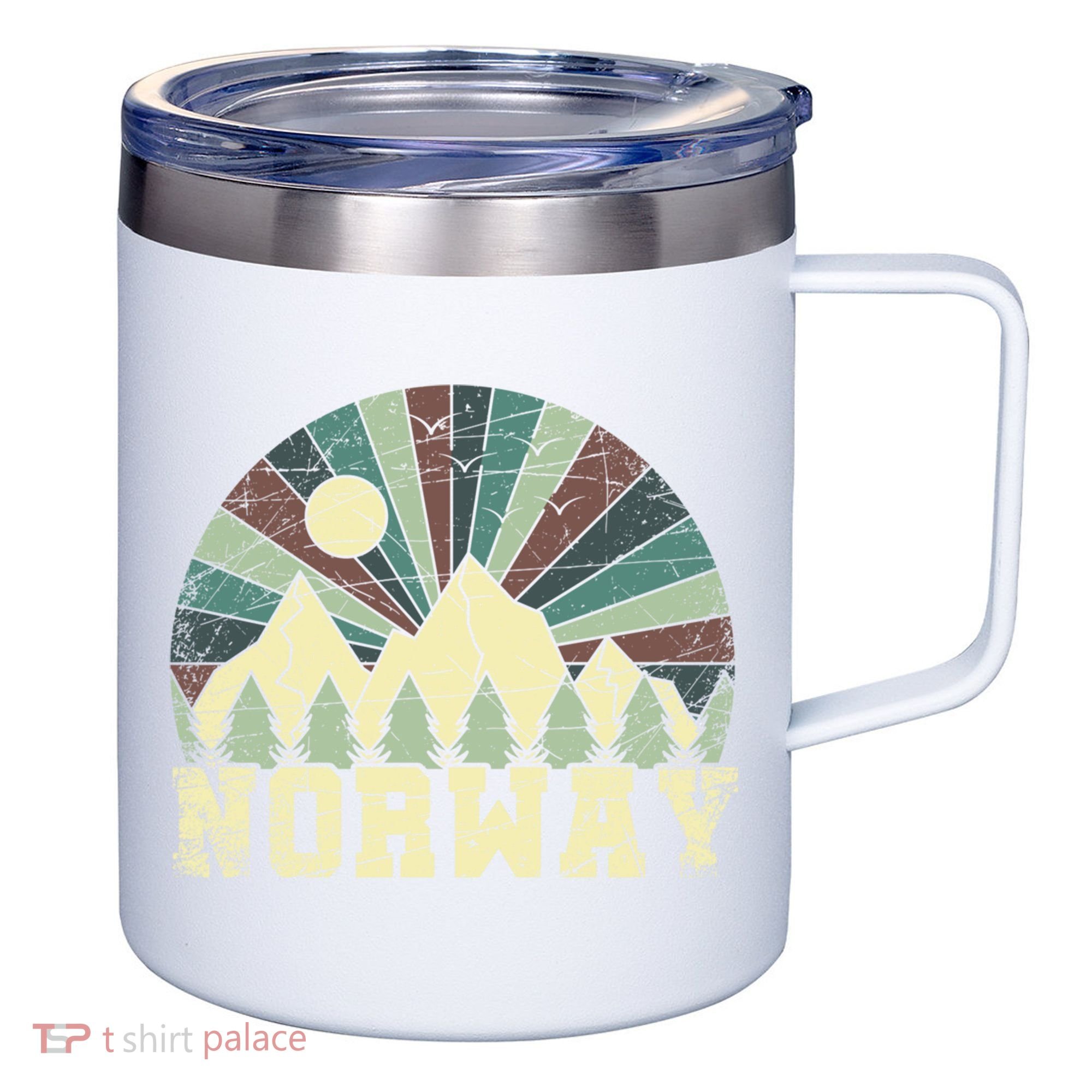 Mountians Hiking Gift Norway Gift 12oz Stainless Steel Coffee Mug