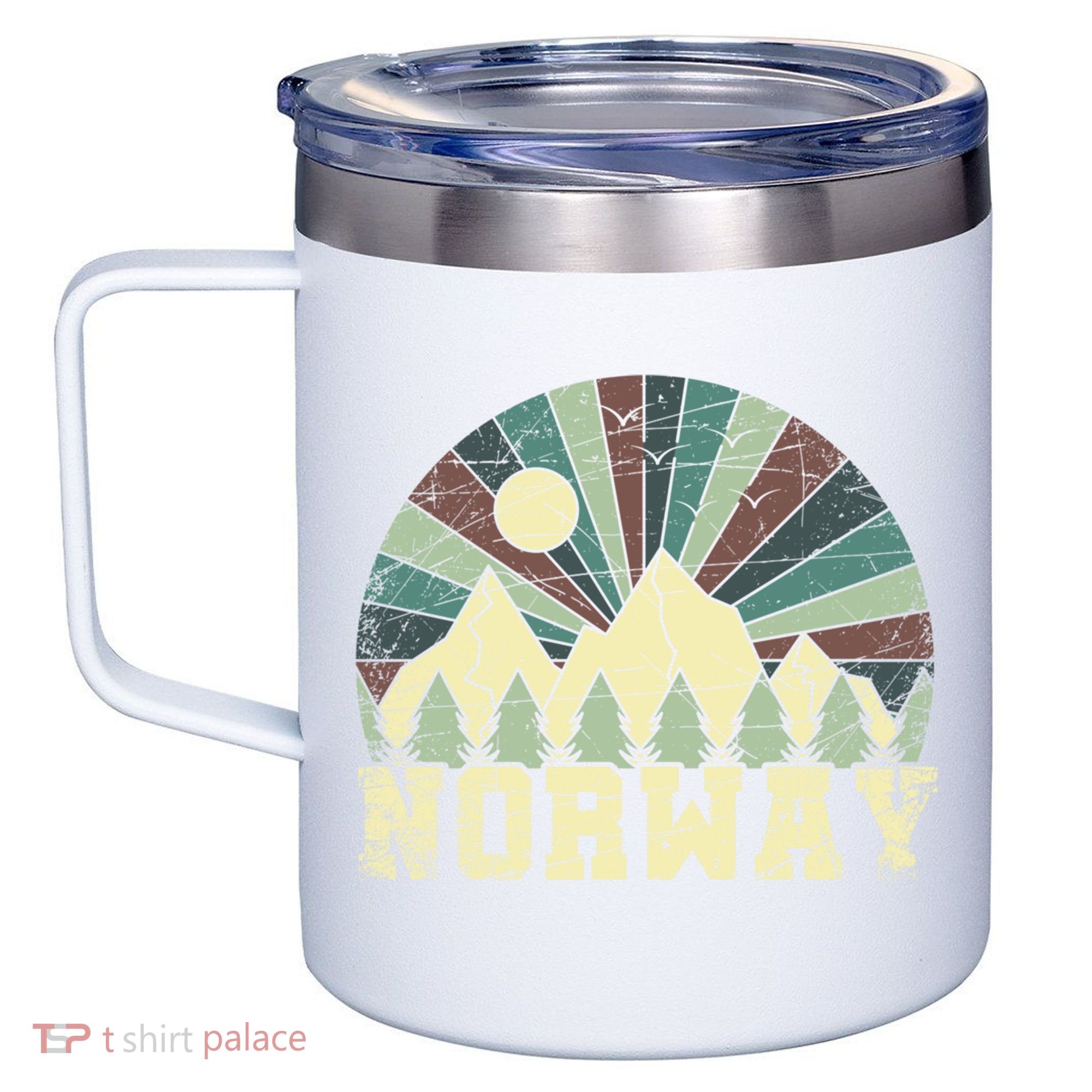 Mountians Hiking Gift Norway Gift 12oz Stainless Steel Coffee Mug