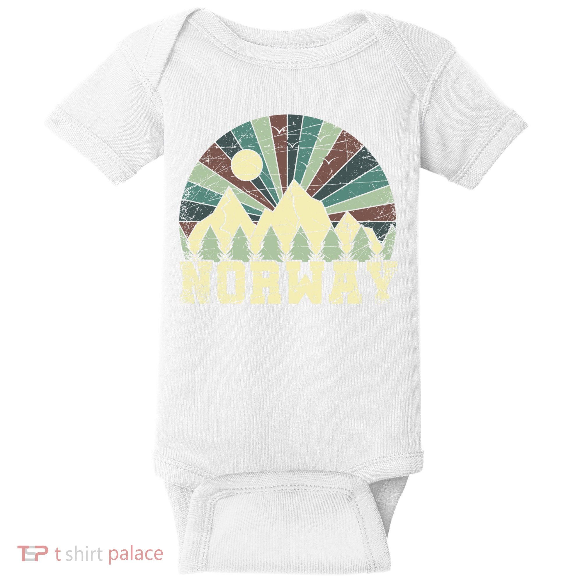 Mountians Hiking Gift Norway Gift Baby Bodysuit